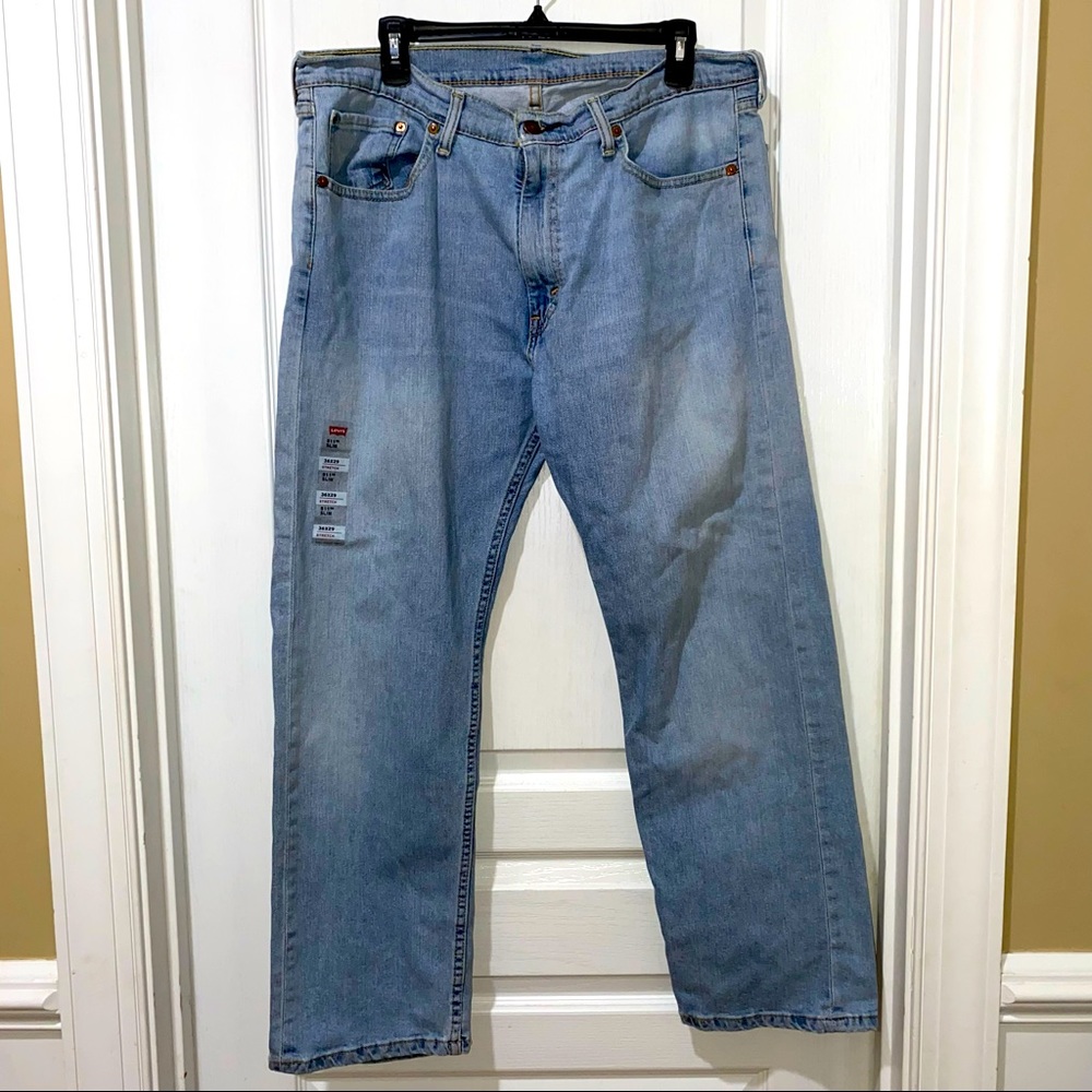 NWOT Levis 505 stretch 36 x 29 straight leg jeans